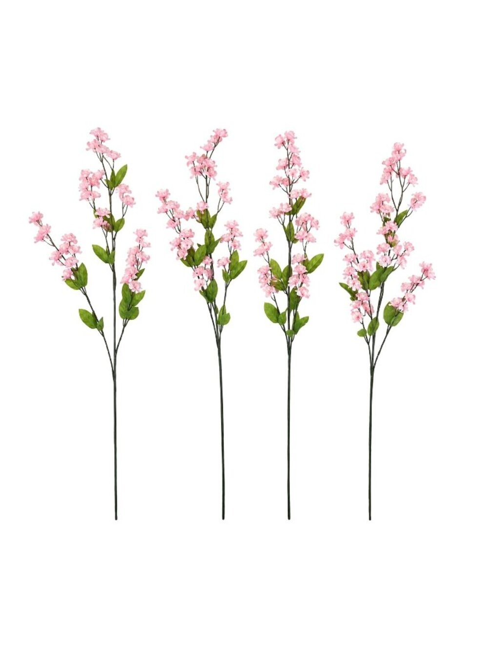 Pink Artificial Filler Flowers Set of 4 18 Inch Mini Blossom Stems for Wreaths A